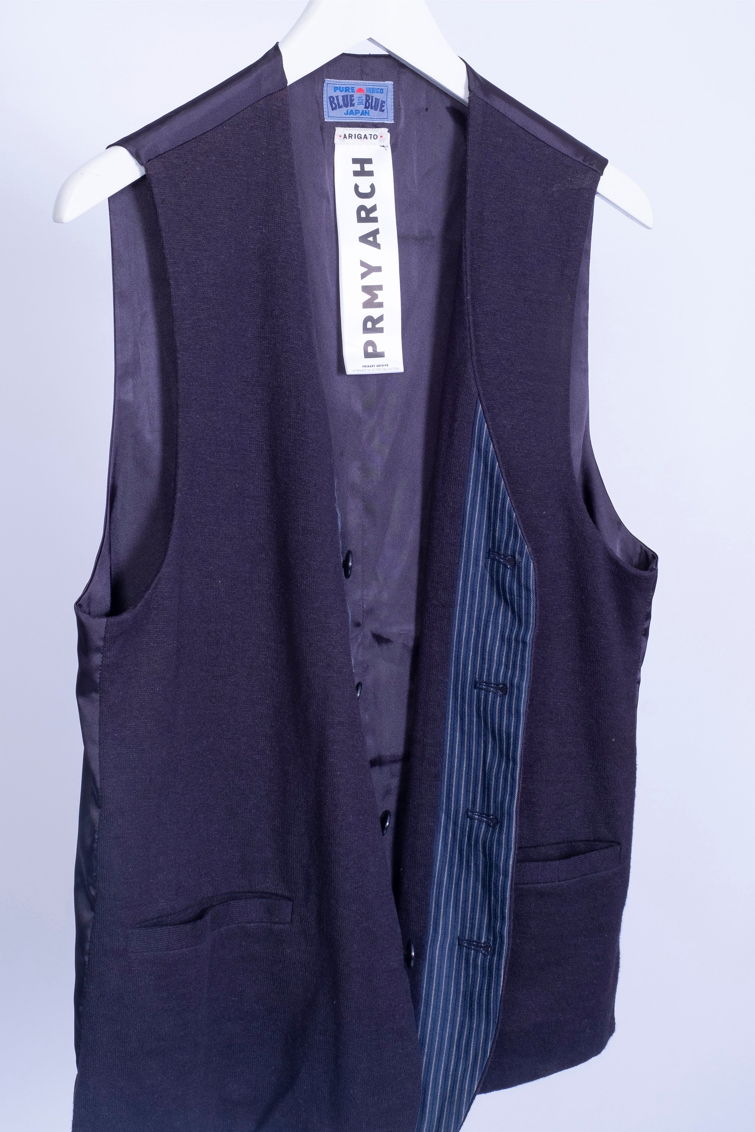 Indigo Japan Knitted Waistcoat